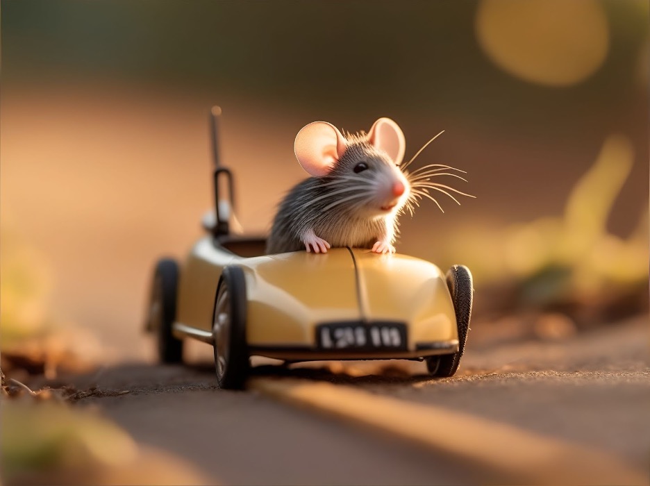 Mice in a car.
